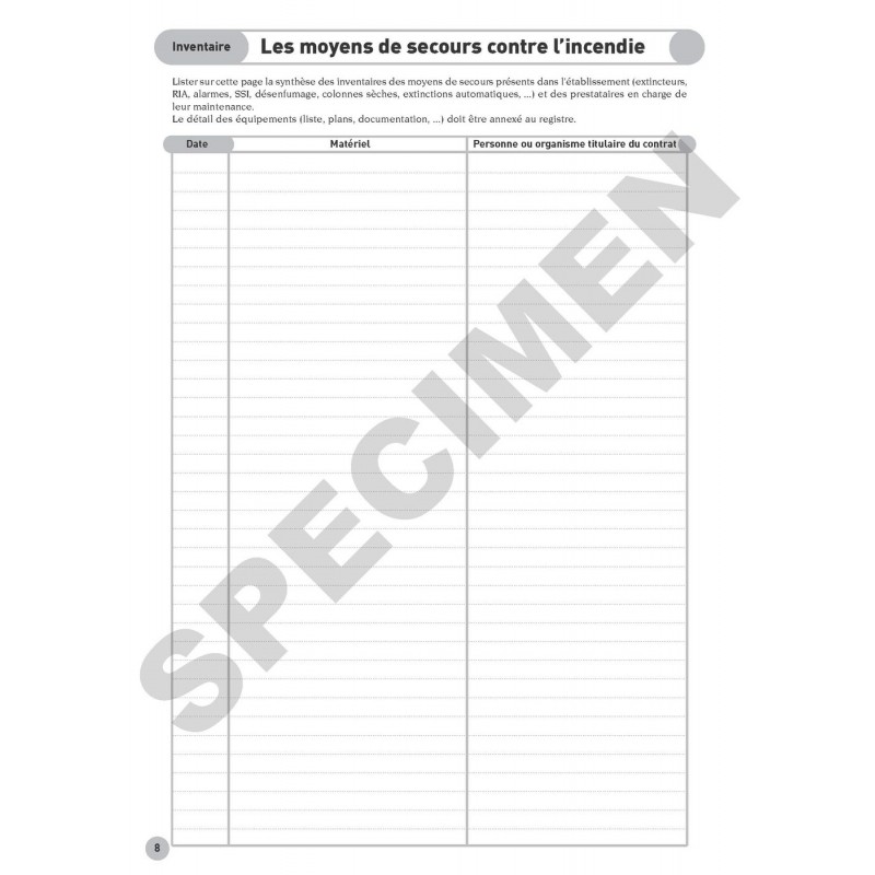 Registre De Sécurité Ascenseur - Carnet D'entretien P018 - 25 Liasses Triplicata - Conforme Arrêté 2004